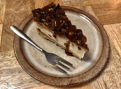 Caramel brownie cheesecake punt