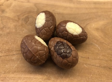 Praliné en vanille paaseitjes melk
