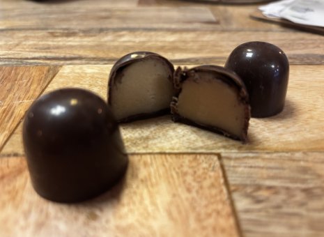 Marsepein met pure chocolade